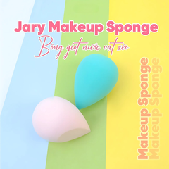 Mút Trang Điểm Jary Tán Nền Makeup Sponge Chống Khuẩn Đàn Hồi Cao Hình Giọt Nước Vạt Xéo Hộp 1 Cái