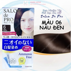 Kem Nhuộm Tóc Cho NỮ Salon De Pro Phủ Bạc Tự Nhiên Không Mùi Cao Cấp Nhật Bản 80G