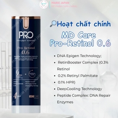 Kem Dưỡng MD CARE PRO-RETINOL 0.6 Trẻ Hóa Sáng Da Cải Thiện Nếp Nhăn 30ml
