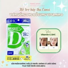Viên Uống DHC Bổ Sung Vitamin D Hỗ Trợ Hấp Thụ Canxi Tăng Sức Đề Kháng Ngừa Loãng Xương Nhật Bản Gói 30 Ngày