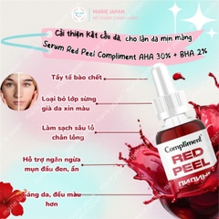 Serum Red Peel Compliment AHA 30% + BHA 2% Tái Tạo Da Dưỡng Sáng Giảm Mụn Hiệu Quả Chai 27ml