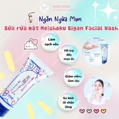 Sữa Rửa Mặt Ngăn Ngừa Mụn Meishoku Bigan Facial Wash Sạch Sâu Hạn Chế Mụn Dịu Nhẹ Cho Da Nhật Bản