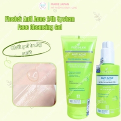 Sữa Rửa Mặt Floslek Giảm Dầu Mụn Dịu Nhẹ Thông Thoáng Da Anti Acne 24h System Face Cleansing Gel Ba Lan