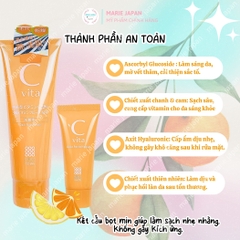Sữa Rửa Mặt Meishoku C Vita Clear Facial Wash Dưỡng Trắng Sáng Da Ngừa Thâm Mụn Nhật Bản