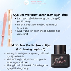 Combo 2 món 1 Nước Hoa vùng kín Foellie ĐEN - BIJOU 5ml + 1 Que Dung Dịch Vệ Sinh Wettrust Inner