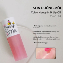 Son Dưỡng A'Pieu Honey & Milk Lip Oil Dạng Dầu Giúp Môi Mềm Mịn Căng Mọng Hàn Quốc 5g