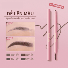 Chì kẻ mày Pinkflash Siêu Bền Màu, Chống Thấm Nước  Waterproof Auto Eyebrow Pencil E09