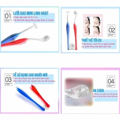 Dao Cạo Lông Mày Lưỡi Ngắn Kai Beautycare An Toàn Tiện Lợi Nhật Bản Set 2 Cây