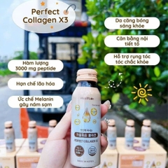 Nước Uống Collagen Perfect Collagen X3 Masilraon Trắng Da Chống Lão Hóa Hàn Quốc Hộp 10 Ống