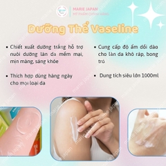 Sữa Dưỡng Thể Vaseline Dưỡng Ẩm Sáng Da Toàn Thân Bản Hàn Quốc 1000ml