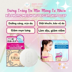 Xà Phòng Meishoku Bigan Skin Soap Làm Sạch Sâu Hỗ Trợ Giảm Mụn Dưỡng Da Mịn Màng Nhật Bản