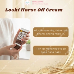 Kem Tay Loshi Horse Oil Cream Dưỡng Ẩm Phục Hồi Mềm Mịn Da Nhật Bản Tuýp 45g