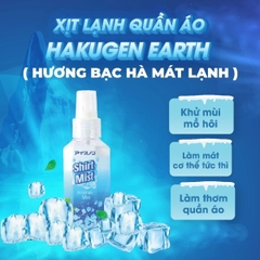Xịt Lạnh Quần Áo Hakugen Earth Ice Non Siêu Mát Lạnh Khử Mùi Hôi Nhật Bản 100ml
