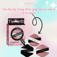 Set Bông Mút Trang Điểm Amortals Powder Puff Mềm Mại Đàn Hồi Nền Mịn Siêu Tốt