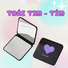 Gương Vuông Đen Vỏ Nhám Love Day Nhiều Hình Cute - Giao Màu Ngẫu Nhiên