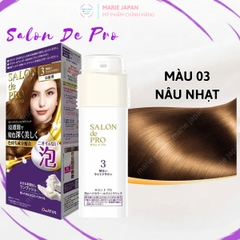 Bọt Nhuộm Tóc Salon De Pro Phủ Bạc Tự Nhiên Cao Cấp Không Mùi Tiện Lợi  Nhật Bản