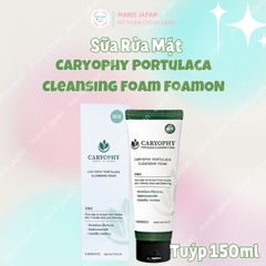 Sữa Rửa Mặt Caryophy Portulaca Cleansing Foam Sạch Sâu Ngăn Ngừa Mụn Kiềm Dầu Hàn Quốc Tuýp 150ml