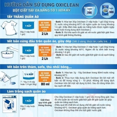Bột Giặt Tẩy OxiClean Đánh Bay Vết Bẩn Cứng Đầu Tẩy Trắng Ố Vàng Đa Năng  Stain Remover 500g