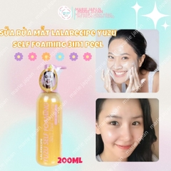 Sữa Rửa Mặt Sủi Bọt Lalarecipe Yuzu Sạch Sâu Dưỡng Ẩm Sáng Da Self Foaming 3in1 Peel Hàn Quốc Tuýp 100ml