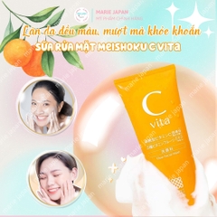 Sữa Rửa Mặt Meishoku C Vita Clear Facial Wash Dưỡng Trắng Sáng Da Ngừa Thâm Mụn Nhật Bản
