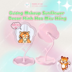 Gương Tròn Decor Hình Hoa Đáng Yêu Trang Điểm Để Bàn Xinh Xắn Có Khay Đựng Nhỏ Gọn