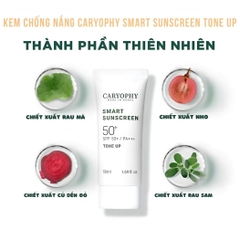 Kem Chống Nắng Caryophy Smart Sunscreen Tone Up Nâng Tông Dưỡng Sáng Ngăn Mụn Hàn Quốc 50ml