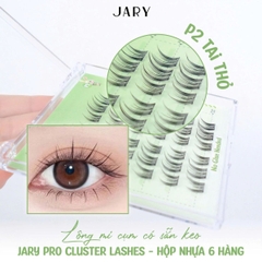 Lông Mi Cụm JARY Pro Cluster Lashes Có Sẵn Keo Tiện Lợi Mỏng Nhẹ Hộp Nhựa 6 Hàng