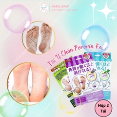 Túi Ủ Chân Perorin Foot Peeling Pack Mềm Da Chân Giảm Nứt Gót Loại Bỏ Tế Bào Chết Hộp 2 Túi