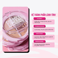 [MUA 1 TẶNG 1] Bảng Triệt Sắc 4 Ô Essence Che Khuyết Điểm Hiệu Chỉnh Tông Da Correct & Conceal Palette 4.4g -TẶNG 1 SON ESSENC