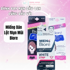 Miếng Dán Lột Mụn Mũi Biore Sạch Sâu Lỗ Chân Lông Mịn Màng Da Nhật Bản Hộp 4 Miếng