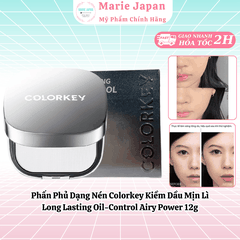 Phấn Phủ Dạng Nén Colorkey Kiềm Dầu Mịn Lì Long Lasting Oil-Control Airy Power 12g