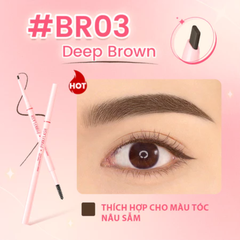 Bút Kẻ Mày Siêu Mảnh 1mm Pinkflash Siêu Dễ Kẻ,  Không Lem Chống Thấm Nước Skinny Eyebrow Pencil E25