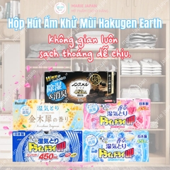 Hộp Hút Ẩm Hakugen Earth Khử Mùi Ẩm Mốc Làm ThơmTủ Quần Áo tủ Giày Nhật Bản 3 Hộpx450ml