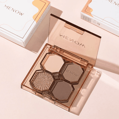 Bảng Phấn Mắt 4 Ô MENOW Mịn Lì Lâu Trôi  Glishten Four Color Eyeshadow Palette 4g