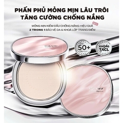 Phấn Phủ Nén Pramy Chống Nắng  Kiềm Dầu Mỏng Mịn Tự Nhiên Sheer UV Pressed Powder 7g
