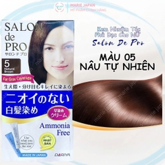Kem Nhuộm Tóc Cho NỮ Salon De Pro Phủ Bạc Tự Nhiên Không Mùi Cao Cấp Nhật Bản 80G
