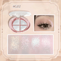 Phấn Mắt 4 Ô Gogotales Nhũ Mịn Lì Siêu Bắt Sáng Căng Bóng Lâu Trôi Glittering Colorful GT733 4,8g