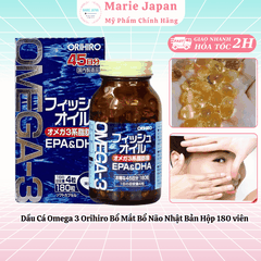 Dầu Cá Omega 3 Orihiro Nhật Bản 180 Viên
