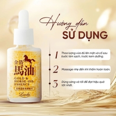 Tinh Chất Dầu Ngựa Loshi Phục Hồi Dưỡng Ẩm Sáng Mịn Gold & Horse Oil Essence Nhật Bản Chai 30ml
