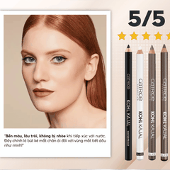 Chì Kẻ Mắt Catrice Kohl Kajal Waterproof  Đầu Kẻ Mềm Dễ Tán Tạo Đường Sắc Nét Lâu Trôi