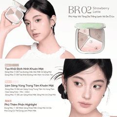 Bảng Tạo Khối Và Bắt Sáng Focallure Đa Năng Lâu Trôi Color Highlighter Contour Palette F86