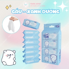Khăn Ướt Mini Dễ Thương Siêu Tiện Lợi Mềm Mịn Dịu Nhẹ Dễ Mang Theo Túi 8 Gói
