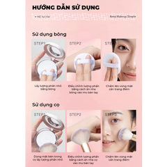 [MUA 1 TẶNG 1] Phấn Phủ Nén MENOW Rabbit Compact Powder Kiềm Dầu Chống Nước Che Phủ Hoàn Hảo 8.5g