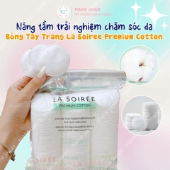 Bông Tẩy Trang La Soirée Premium Cotton Pads 100% Cotton Tự Nhiên Siêu Mềm Mịn Không Xơ Bông
