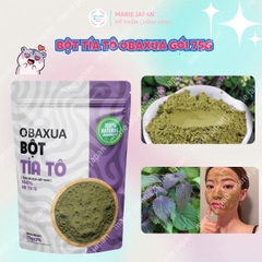 Bột Tía Tô Đắp Mặt Nạ Obaxua Sáng Da Giảm Thâm Mụn Da Khỏe Tự Nhiên Gói 75g