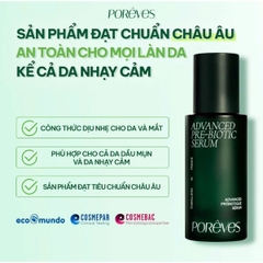 Serum Porêves Advanced Pre-Biotic Dưỡng Ẩm Phục Hồi Làm Dịu Da Chai 30ml