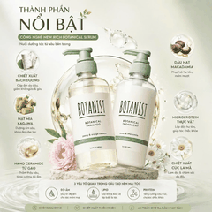 Dầu Gội Xả BOTANIST Bouncy Volume Nắp Xanh Tạo Độ Phồng Tự Nhiên, Mềm Mại Và Bồng Bềnh Nhật Bản 460ml