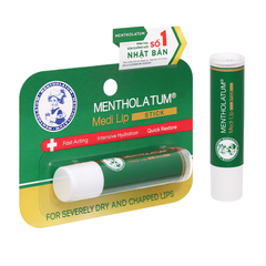 Son Dưỡng Mentholatum Medi Lip Stick Dưỡng Ẩm Giảm Thâm Căng Mọng Nhật Bản 4,3g