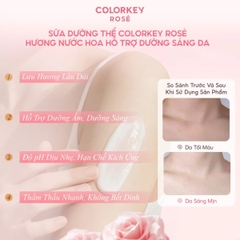Dưỡng Thể Colorkey Rosé Crush Dưỡng Ẩm Sáng Da Mềm Mịn Ngọt Ngào Perfumed Brightening Body Lotion Tuýp 200g - TẶNG 1 SET 2 SAMPLE GEL TẮM ROSE CRUSH