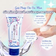 Sữa Rửa Mặt Ngăn Ngừa Mụn Meishoku Bigan Facial Wash Sạch Sâu Hạn Chế Mụn Dịu Nhẹ Cho Da Nhật Bản